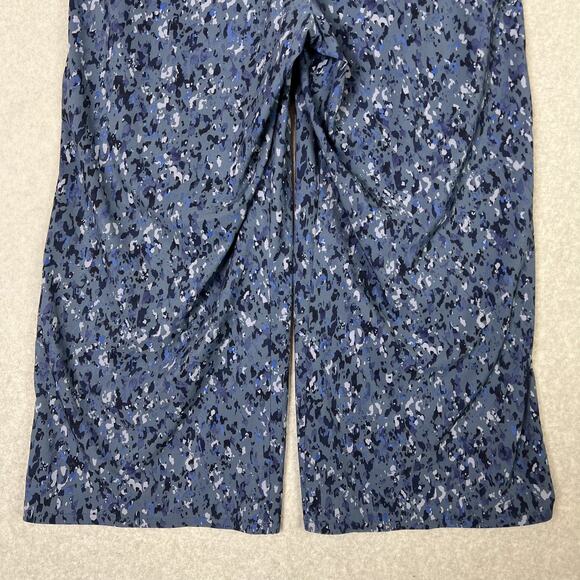 Athleta Allure Navy Blue Avenue Wide Leg Crop Pants Size 10 - Picture 8 of 10